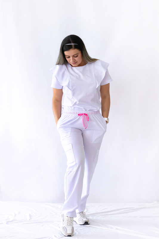 Uniforme antifluido Coco (Blanco)