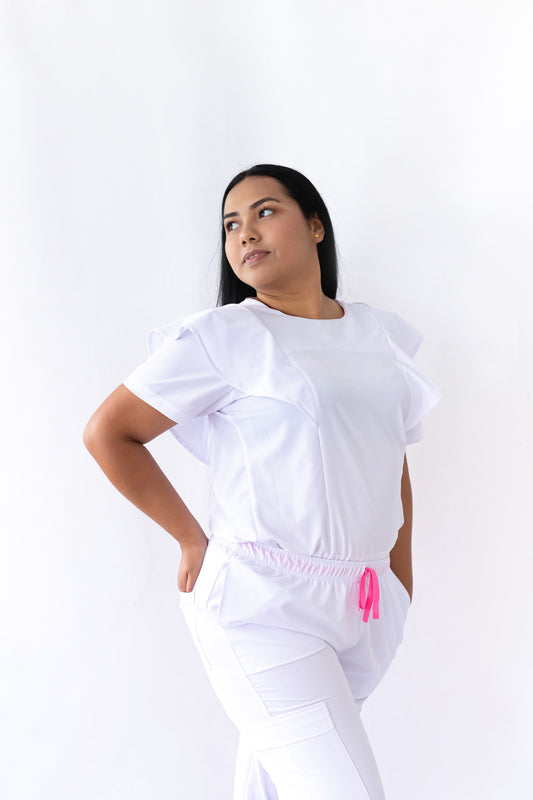 Uniforme antifluido Coco (Blanco)